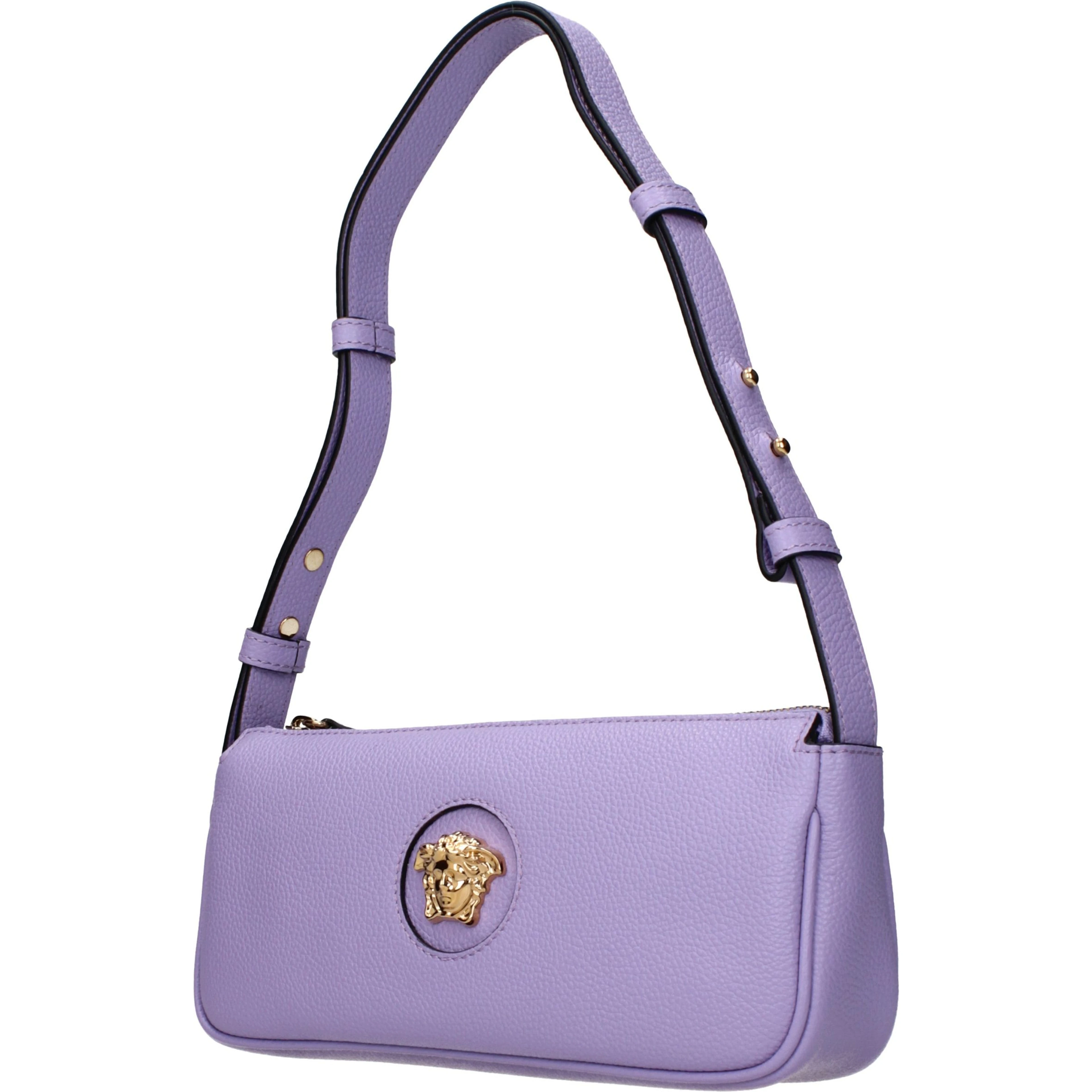 Purple Leather Shoulder Bag