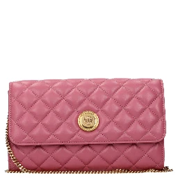 Pink Leather Clutch Bag