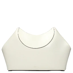 Beige Leather Clutch Bag