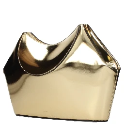 Gold Leather Clutch Bag