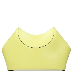 Yellow Leather Clutch Bag