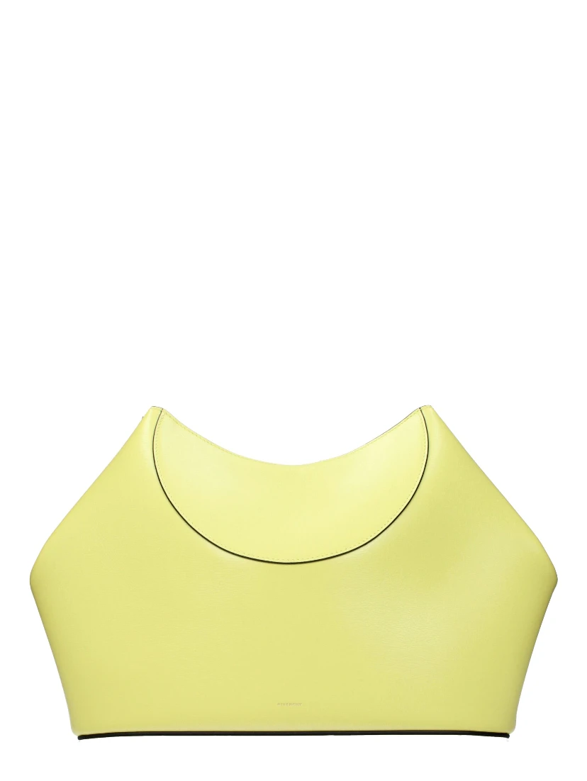 Yellow Leather Clutch Bag