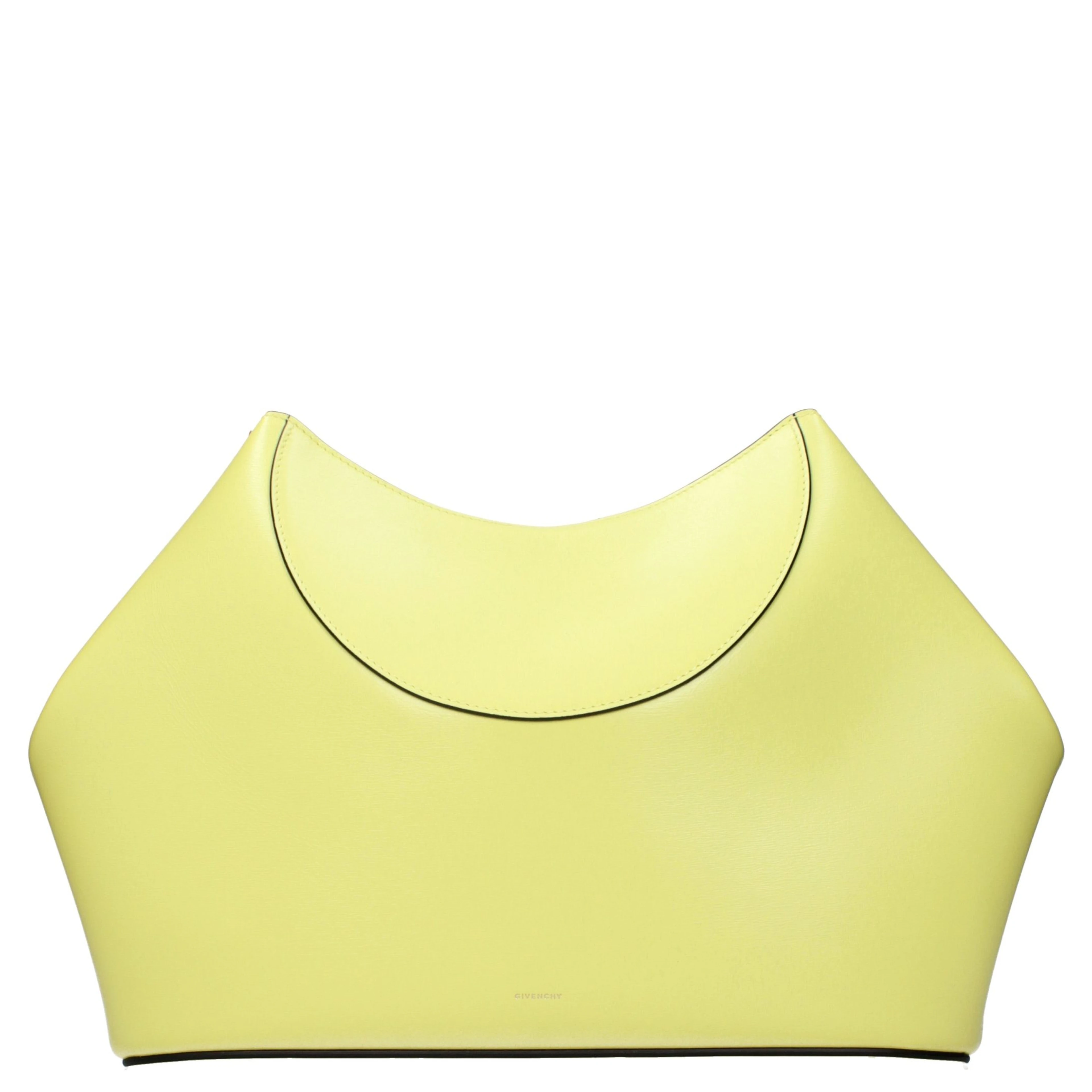 Yellow Leather Clutch Bag