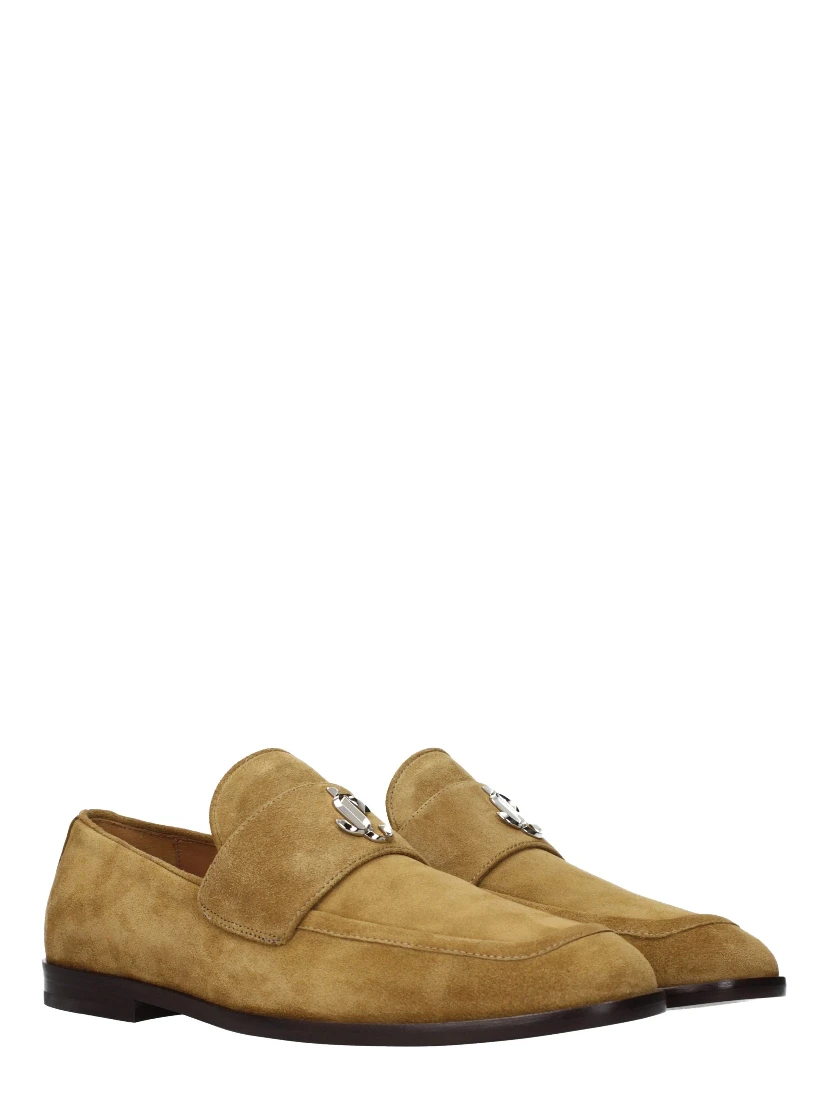 Brown Leather Slip-On Loafers