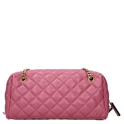 Pink Leather Shoulder Bag