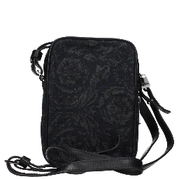 Black Fabric Crossbody Bag