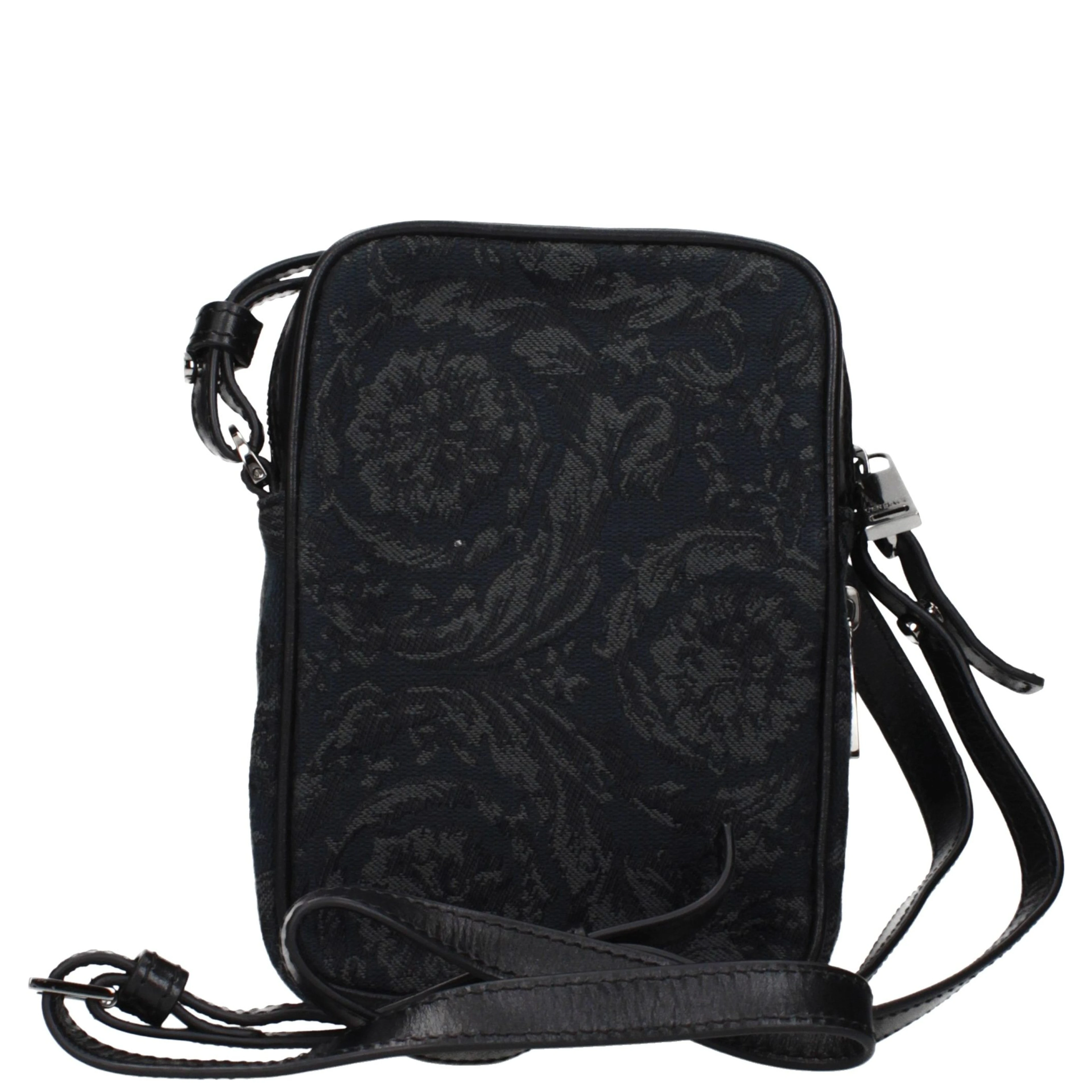 Black Fabric Crossbody Bag