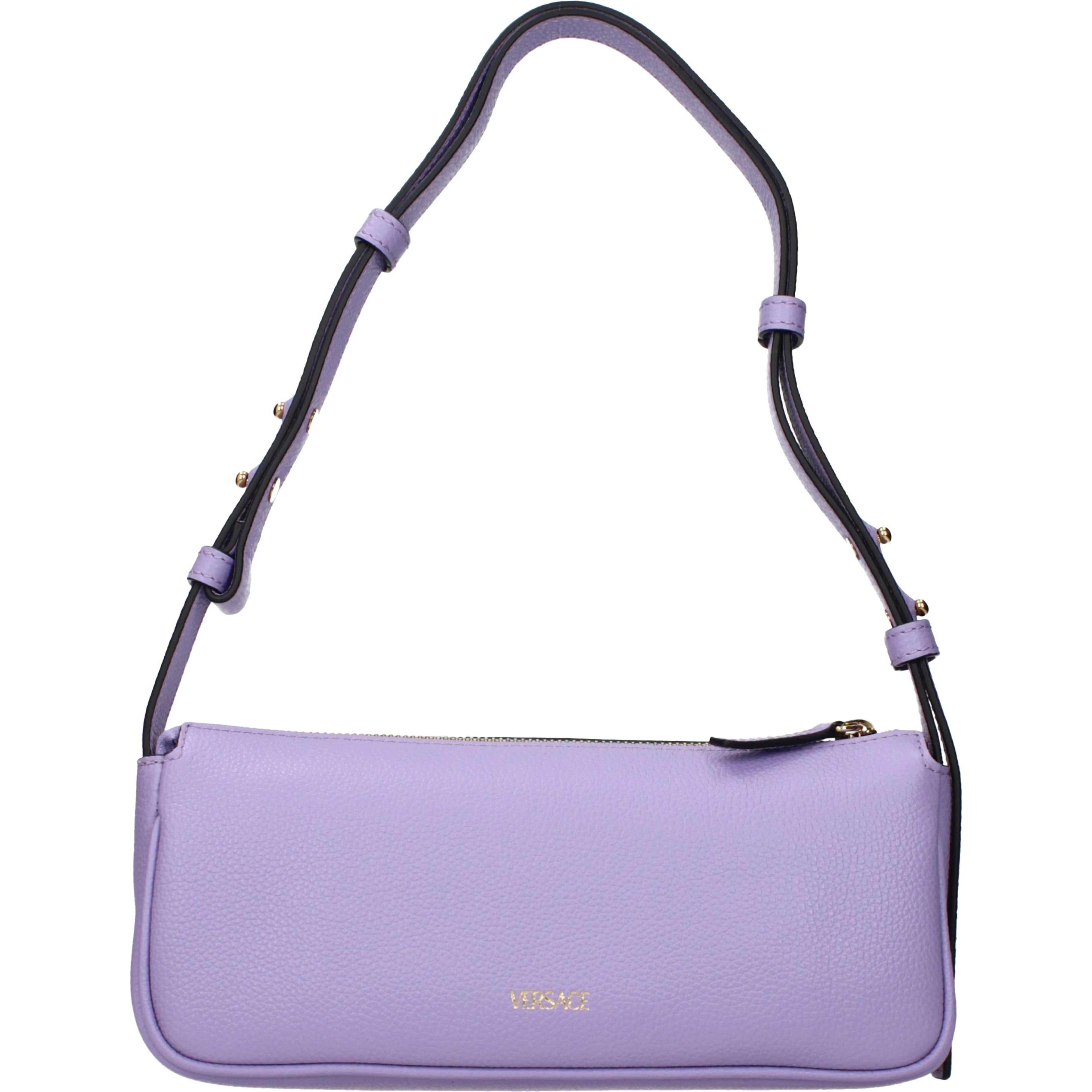 Purple Leather Shoulder Bag
