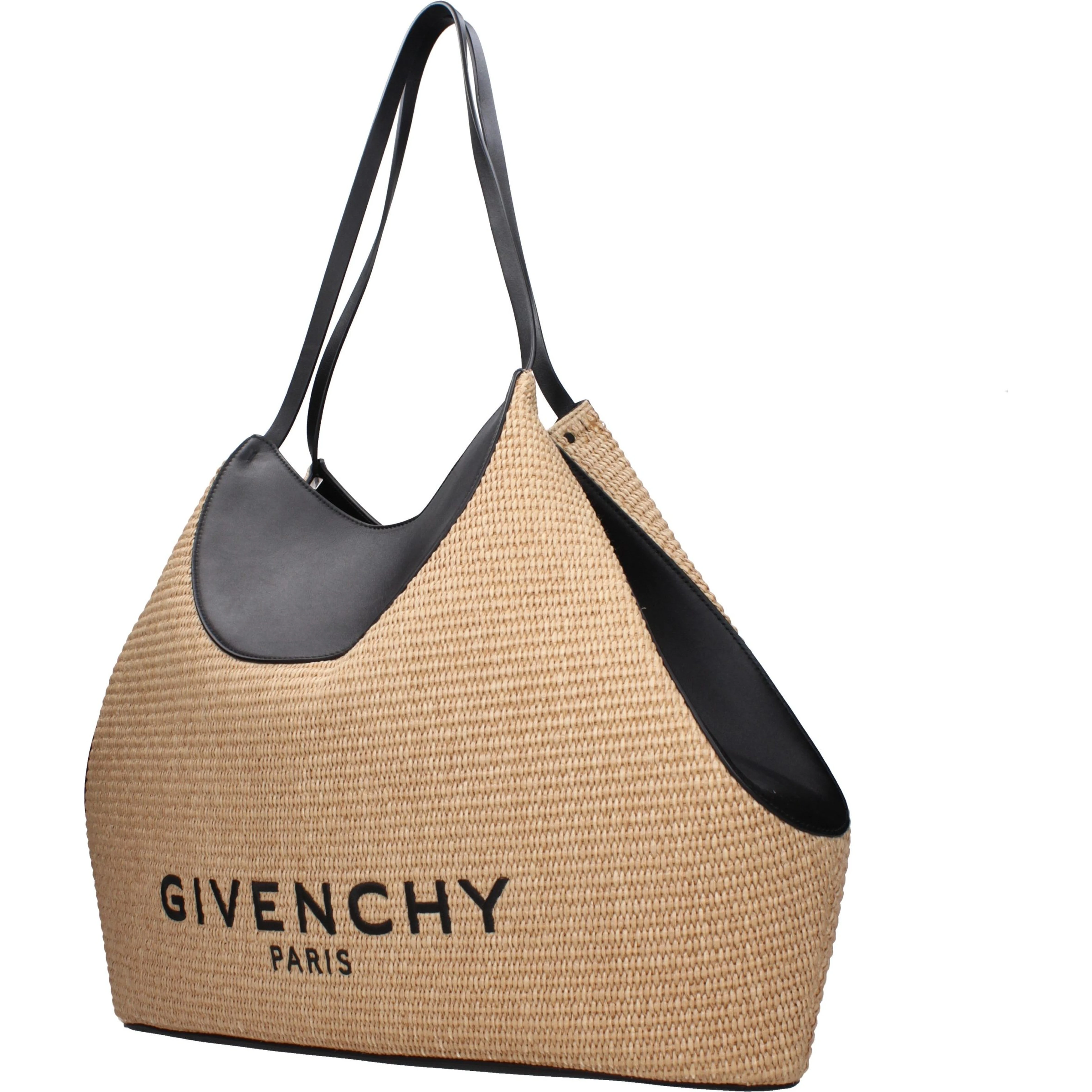 Beige Raffia Shoulder Bag