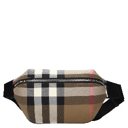 Beige Fabric Backpack