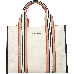 Beige Fabric Handbag