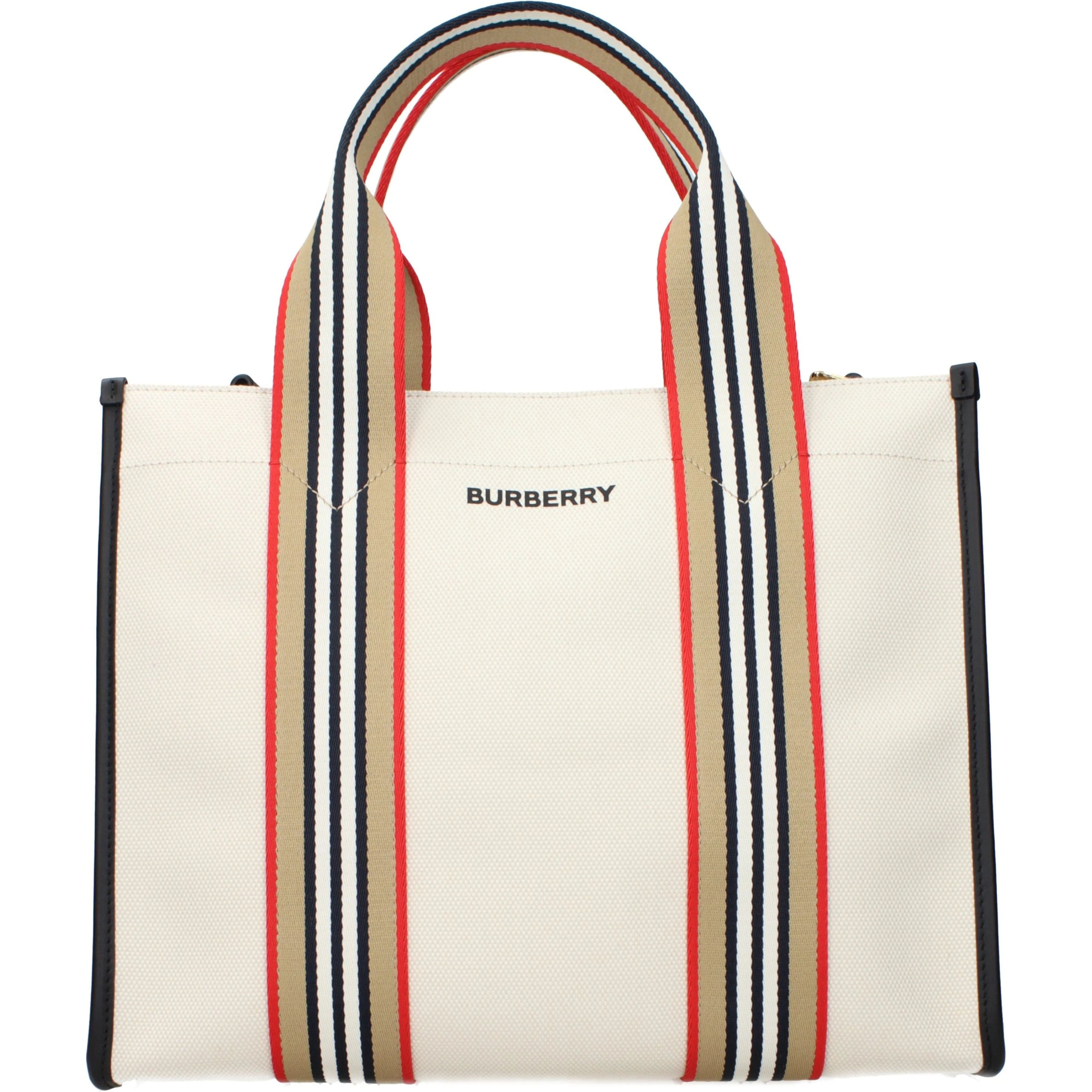 Beige Fabric Handbag