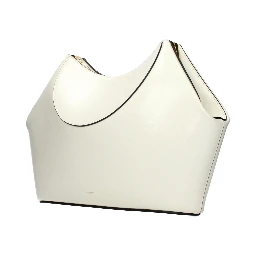 Beige Leather Clutch Bag