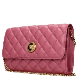 Pink Leather Clutch Bag