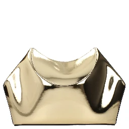 Gold Leather Clutch Bag