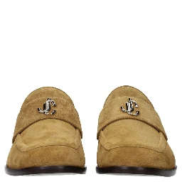 Brown Leather Slip-On Loafers