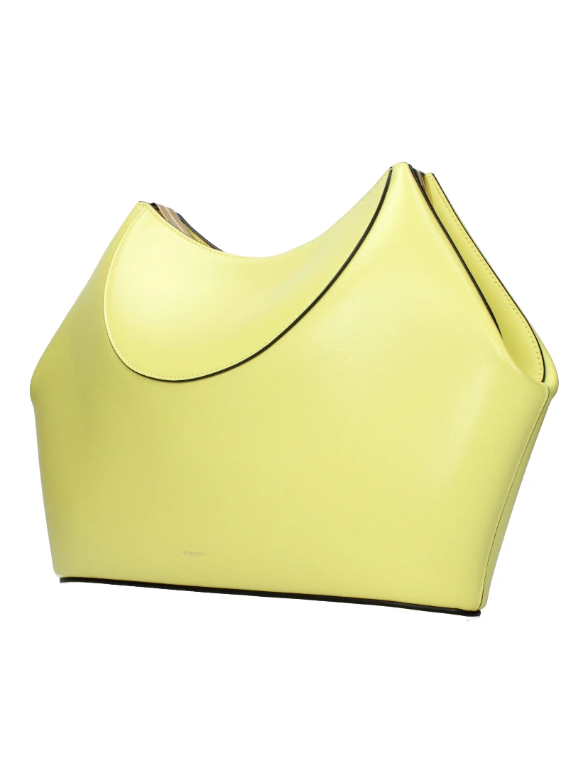 Yellow Leather Clutch Bag