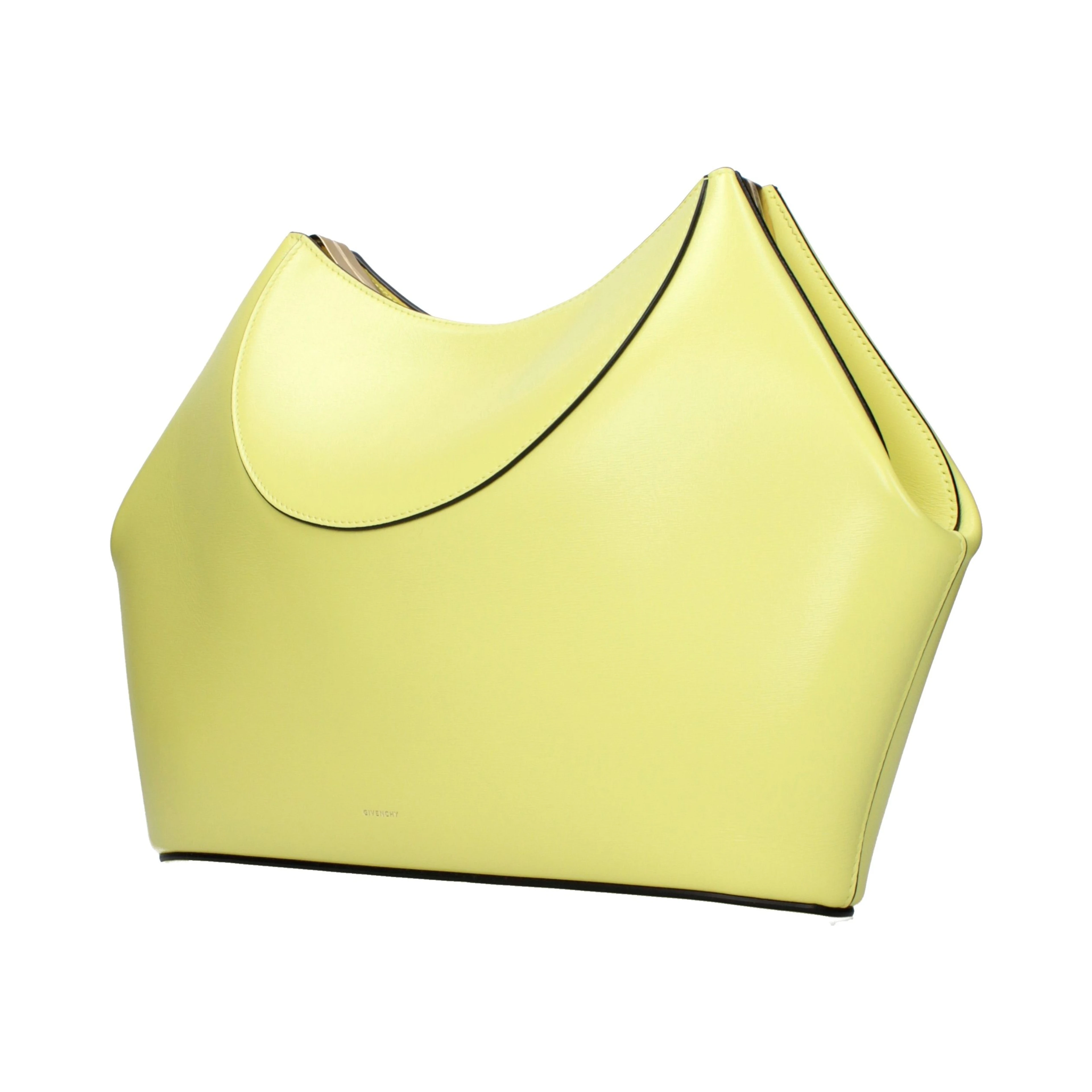 Yellow Leather Clutch Bag