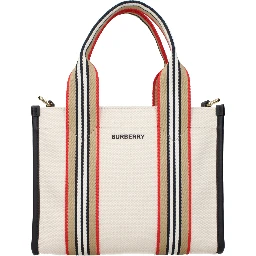 Beige Fabric Handbag