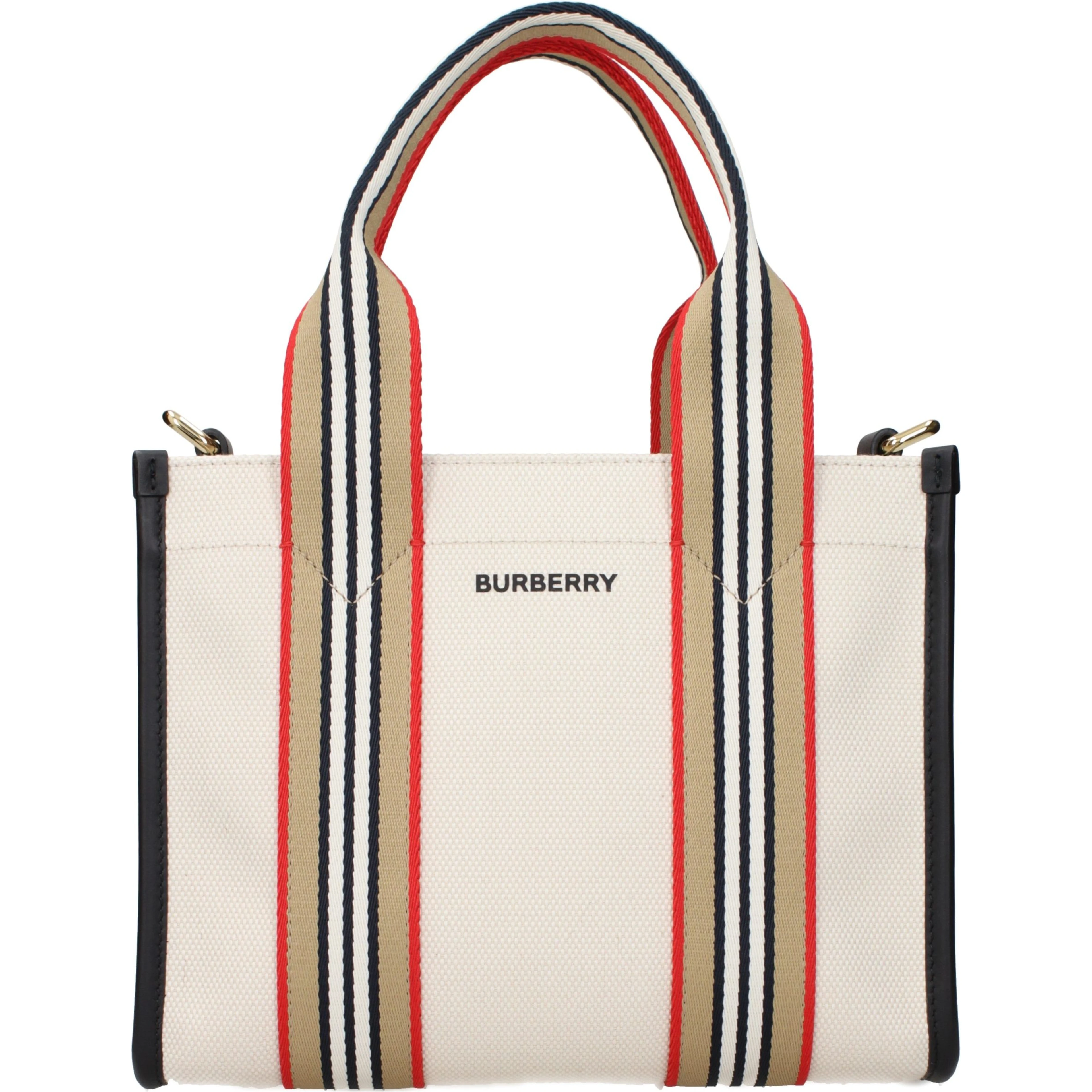 Beige Fabric Handbag