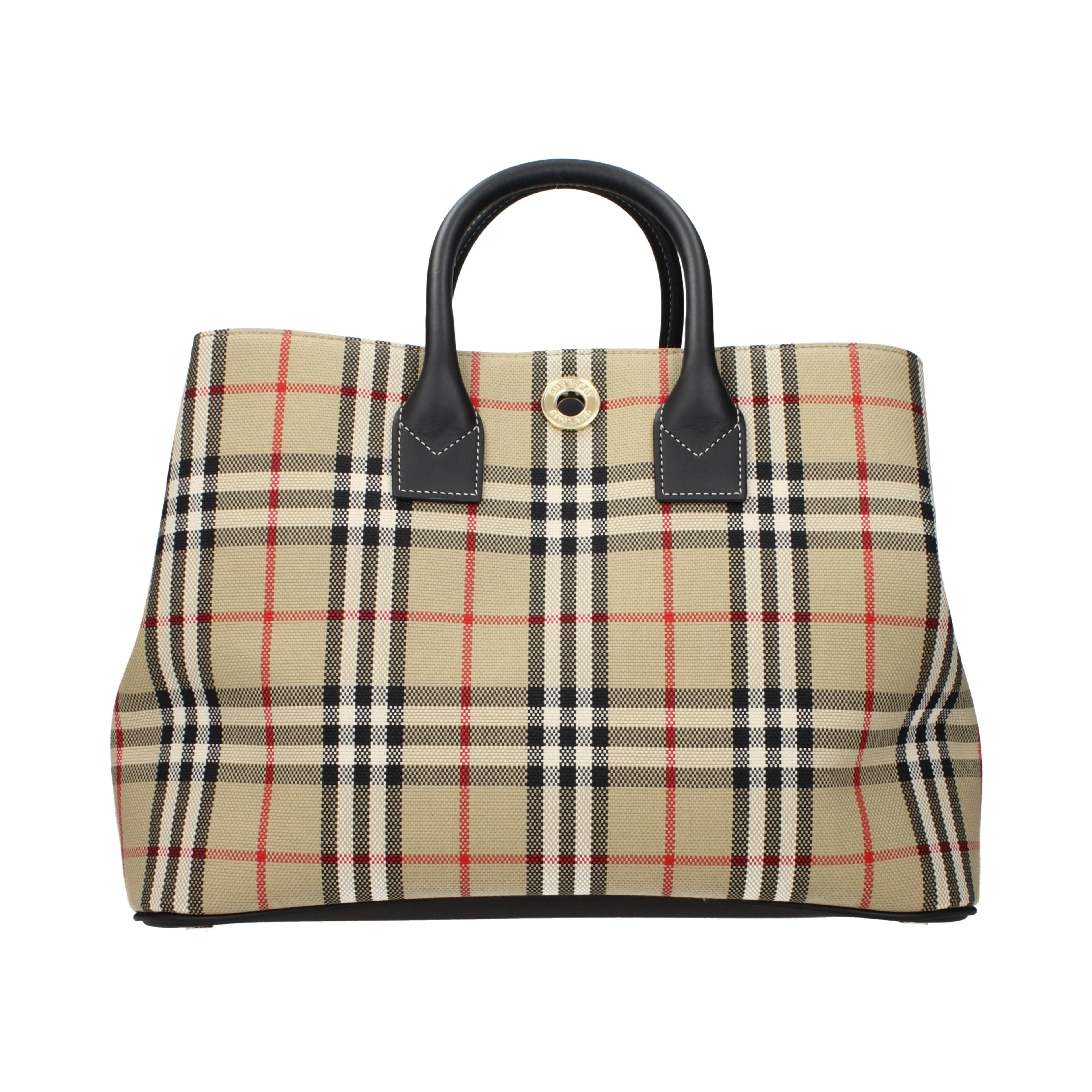 Beige Fabric Handbag