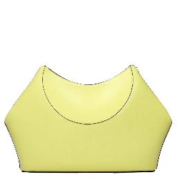 Yellow Leather Clutch Bag