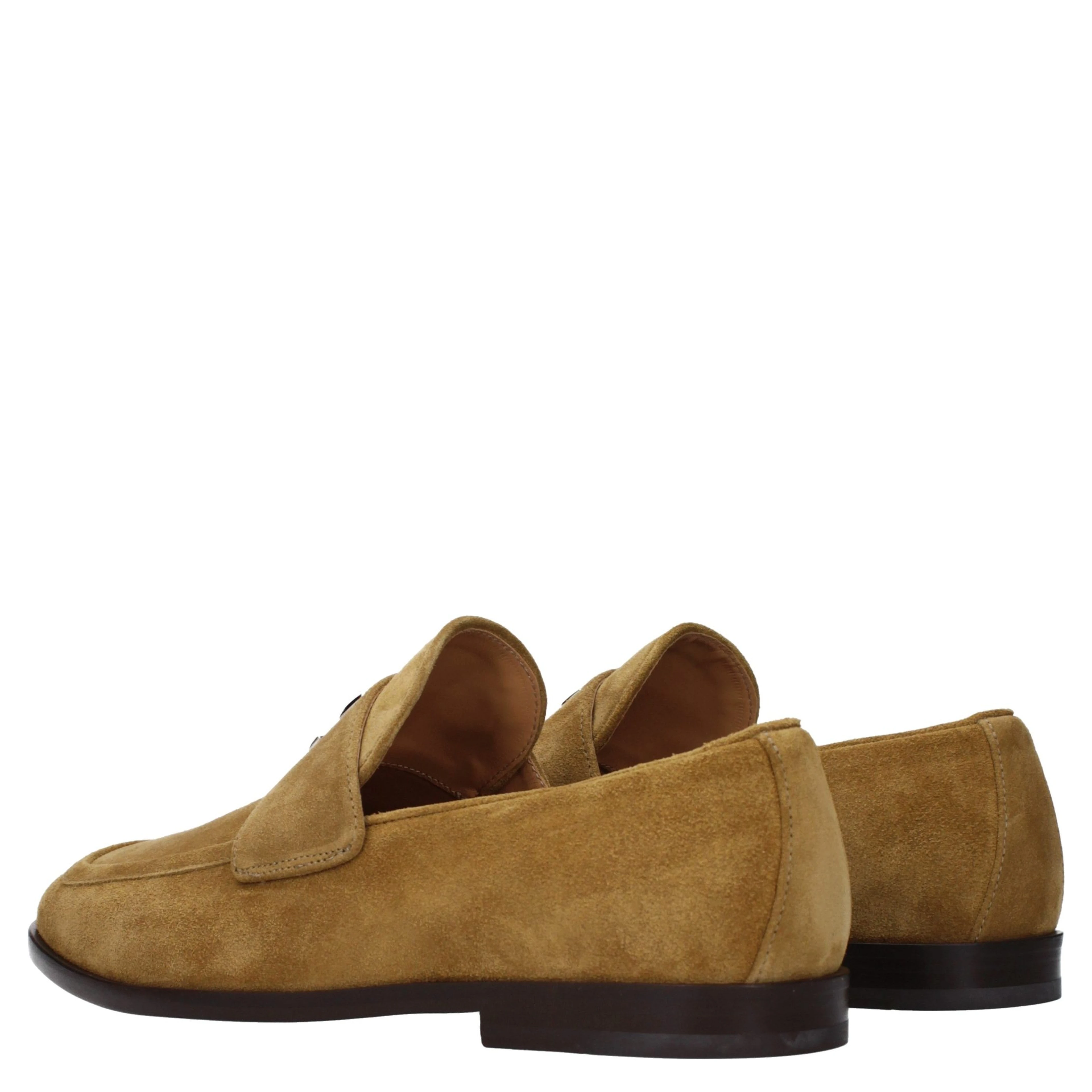 Brown Leather Slip-On Loafers