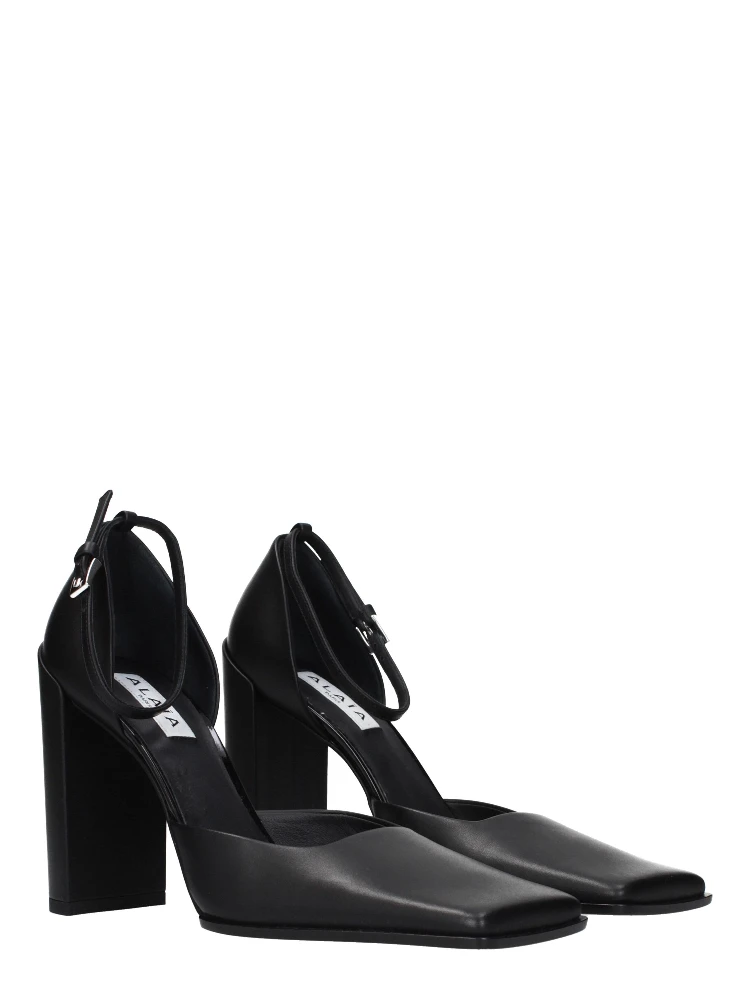 Black Leather High Heel Pumps alternative