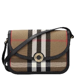Brown Fabric Crossbody Bag