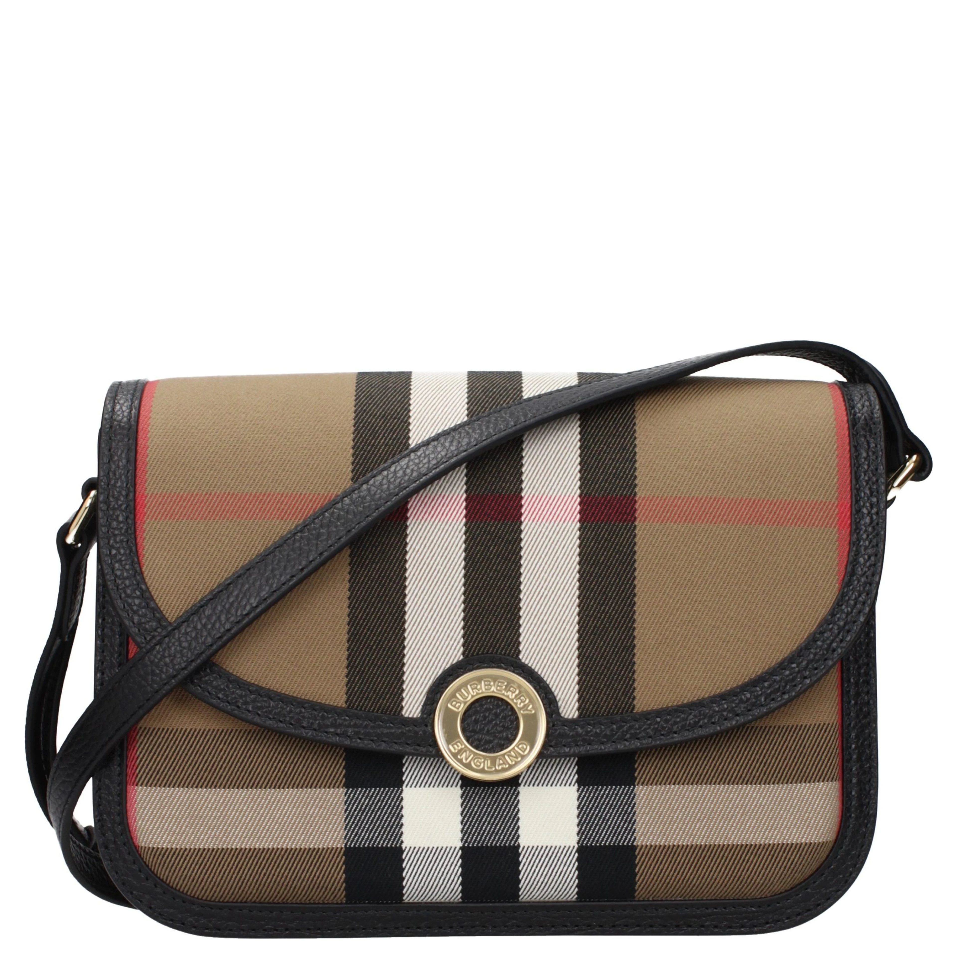 Brown Fabric Crossbody Bag