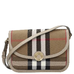 Brown Fabric Crossbody Bag