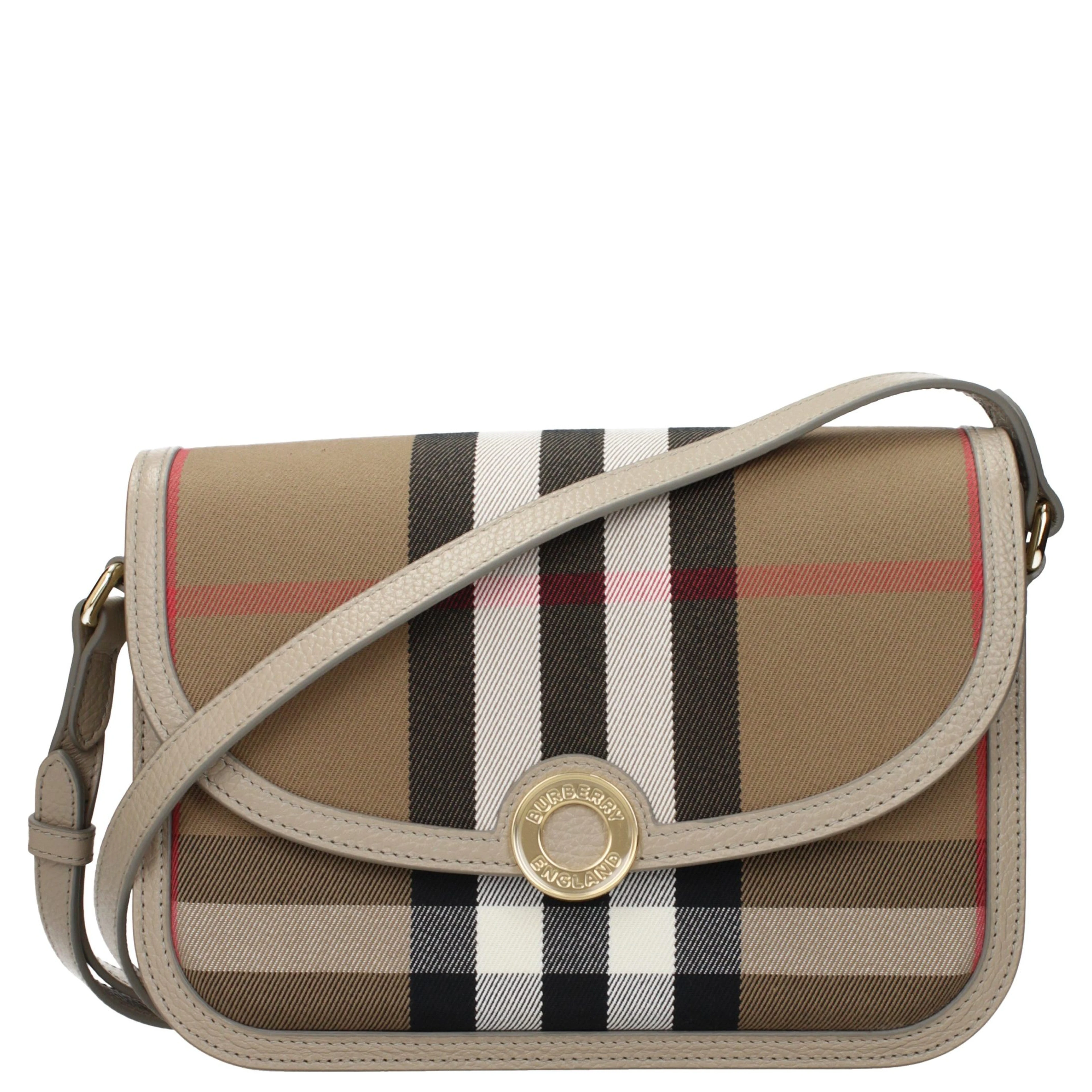 Brown Fabric Crossbody Bag