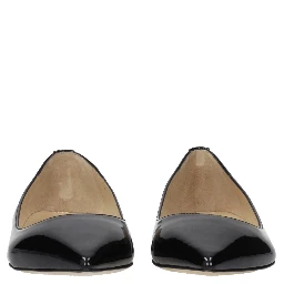Black Leather Flats