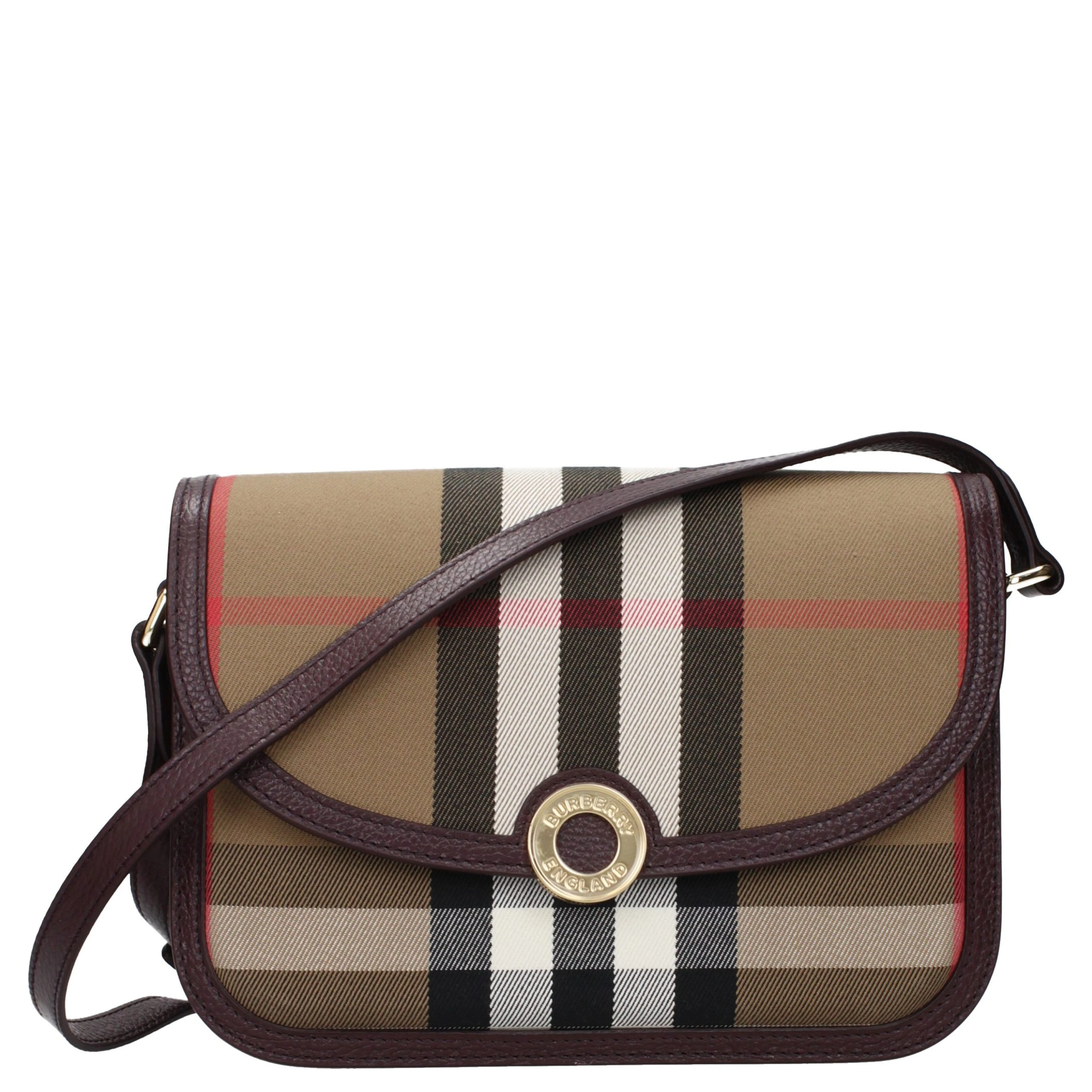 Brown Fabric Crossbody Bag