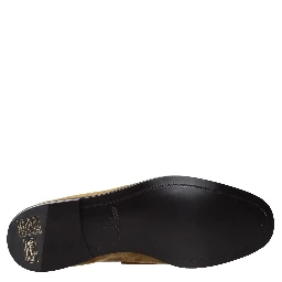 Brown Leather Slip-On Loafers