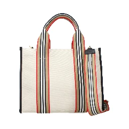 Beige Fabric Handbag