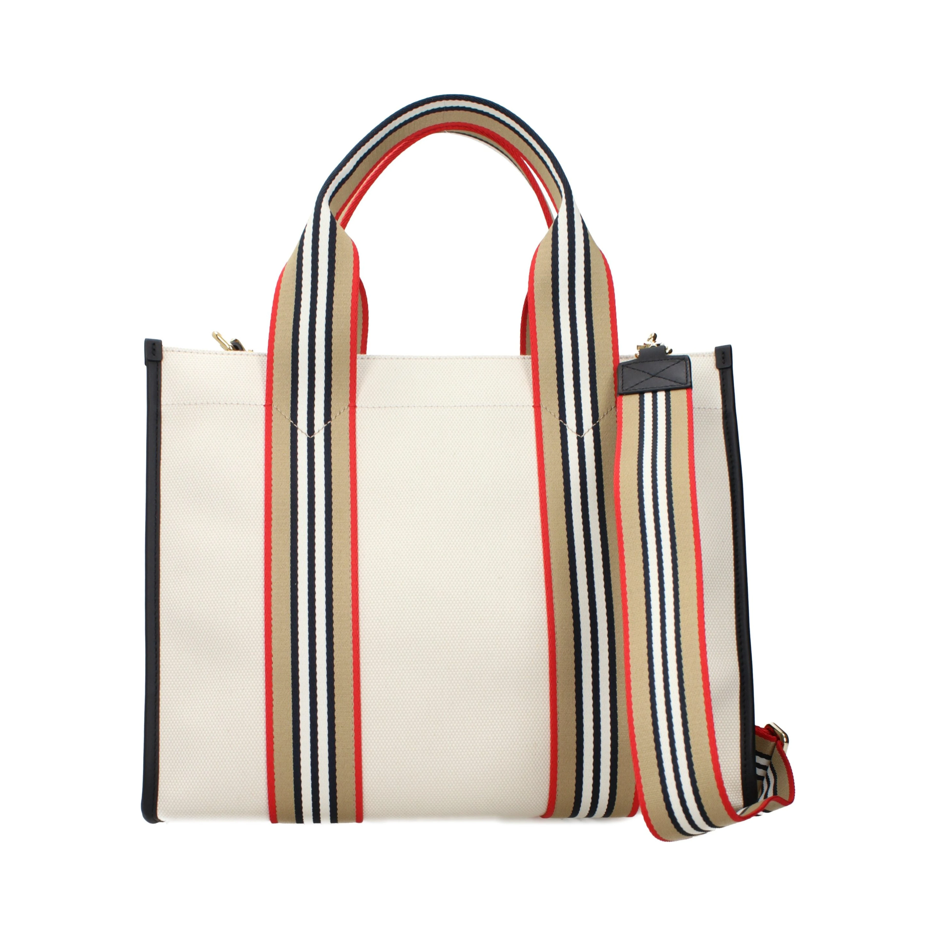 Beige Fabric Handbag