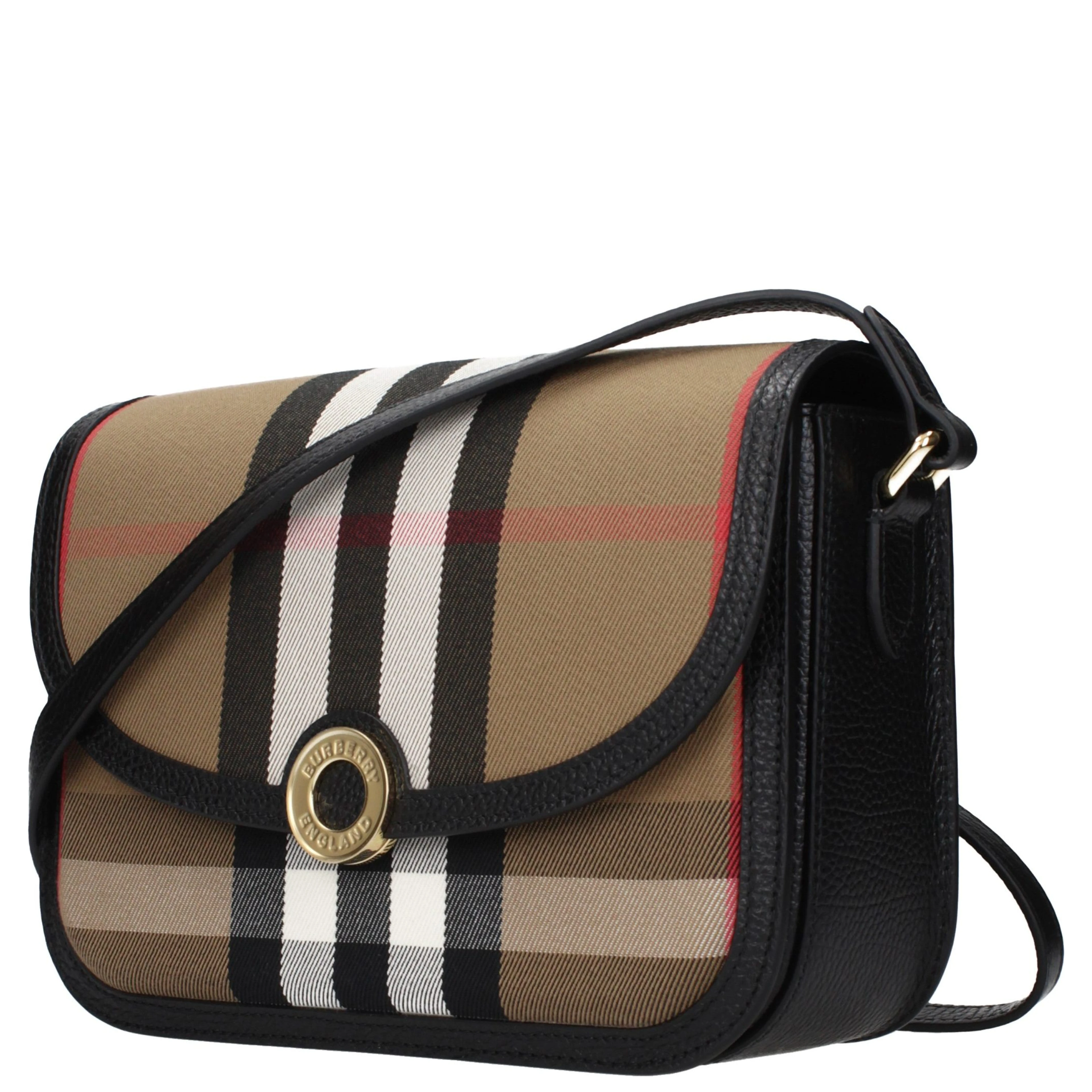 Brown Fabric Crossbody Bag