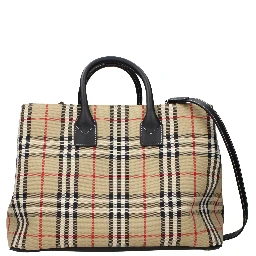 Beige Fabric Handbag