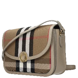Brown Fabric Crossbody Bag
