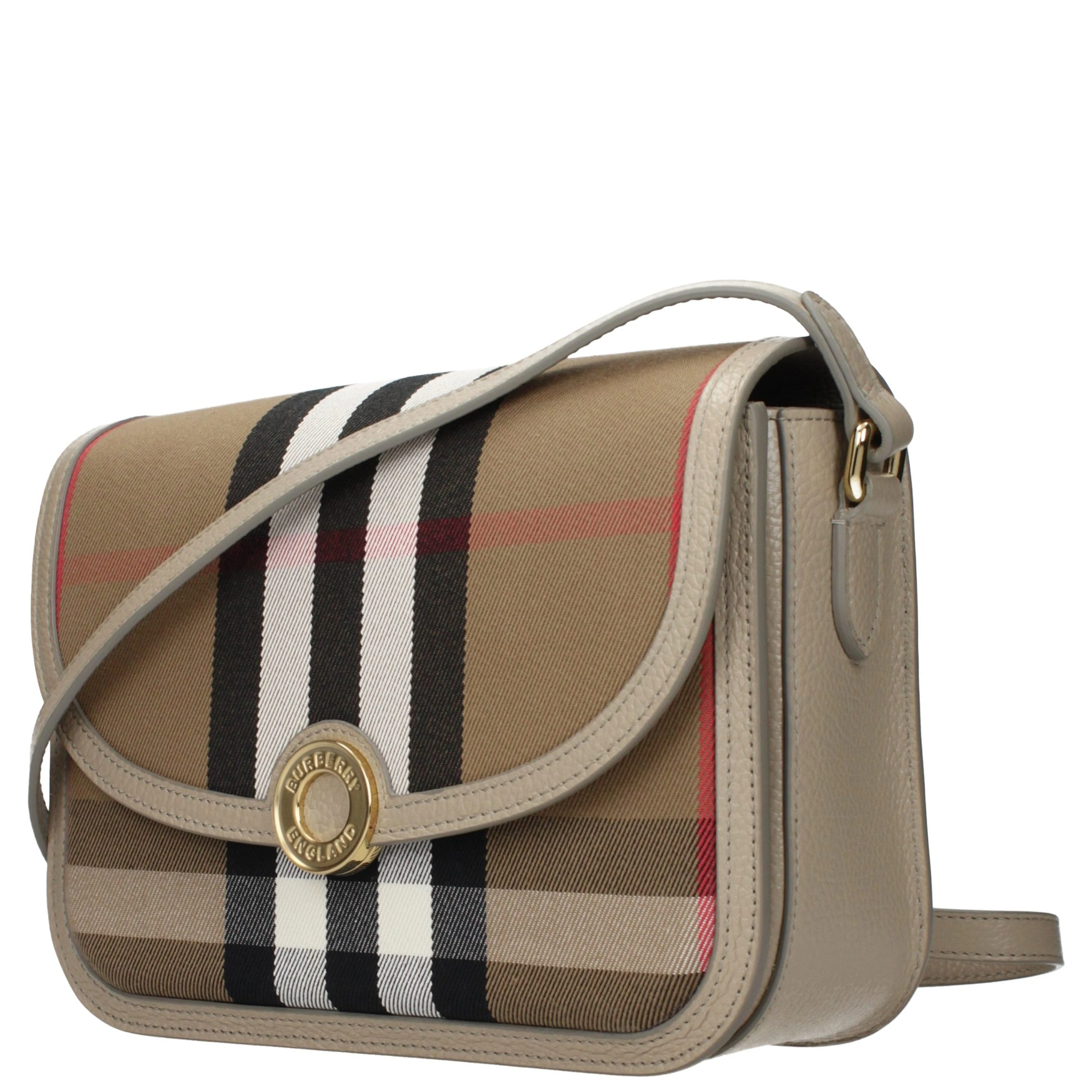 Brown Fabric Crossbody Bag