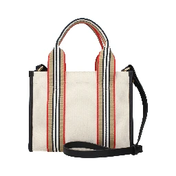 Beige Fabric Handbag