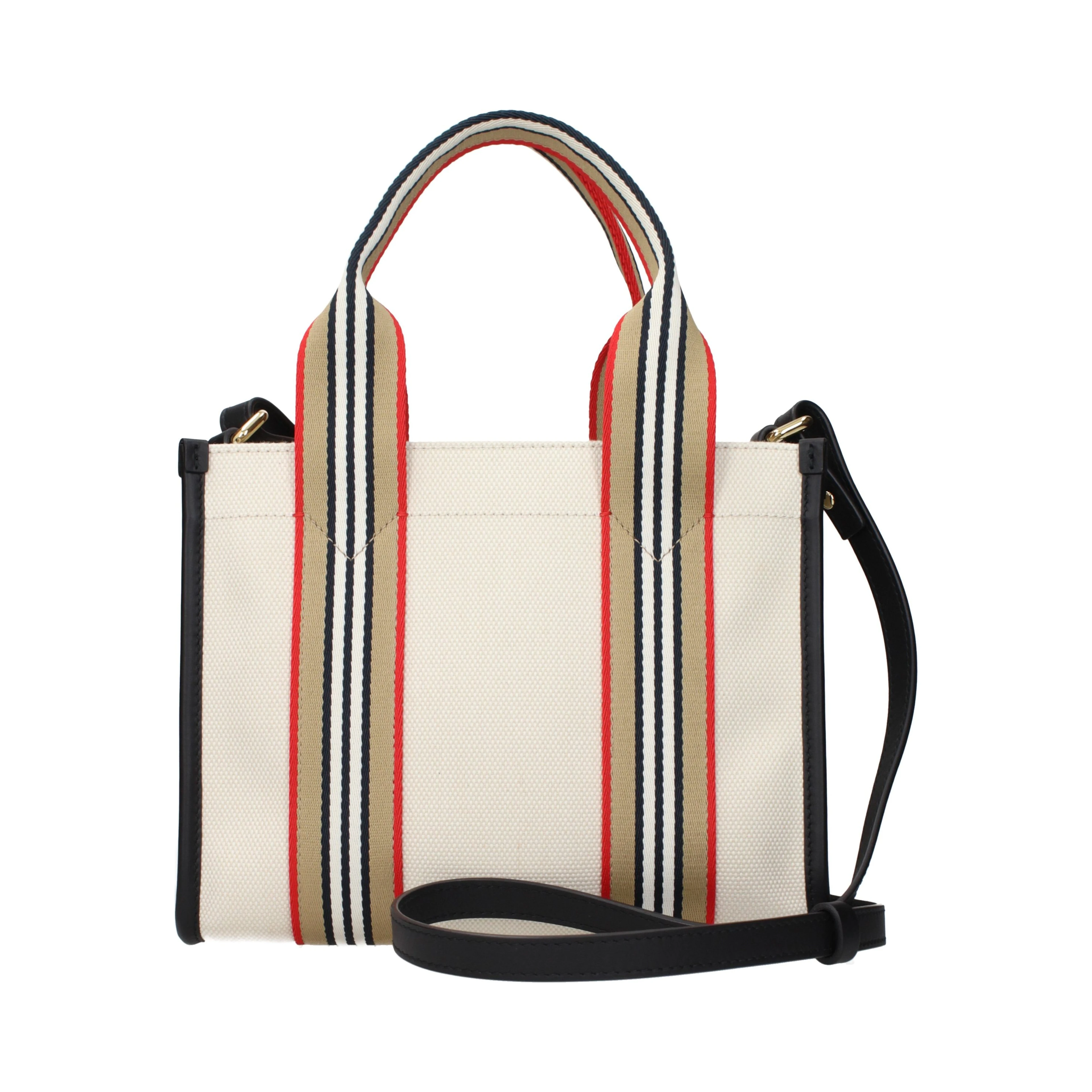 Beige Fabric Handbag