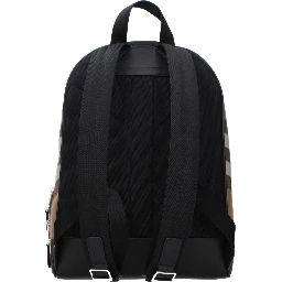 Beige Fabric Backpack