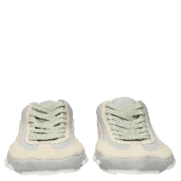 Beige Leather Sneakers