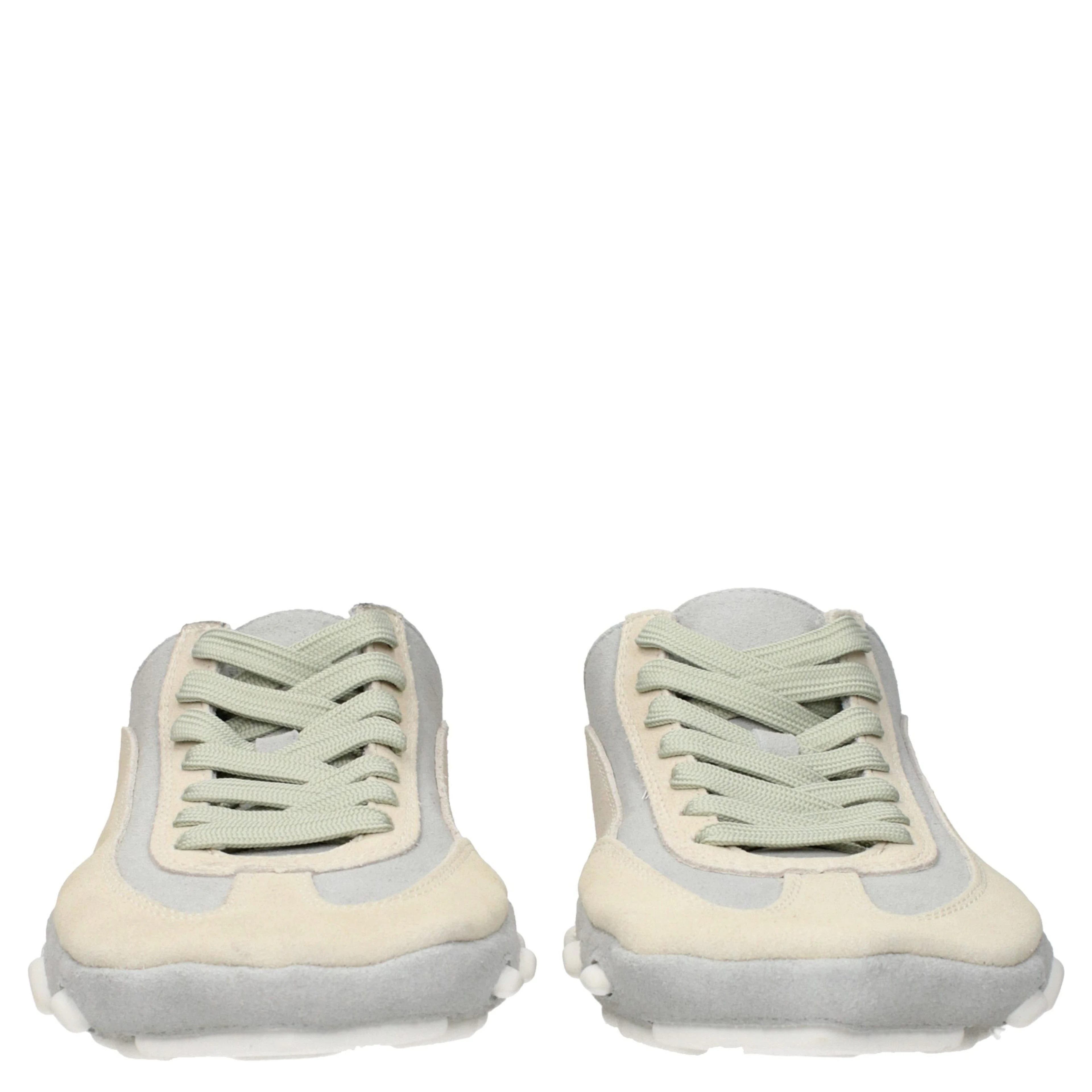 Beige Leather Sneakers