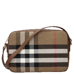 Beige Fabric Crossbody Bag