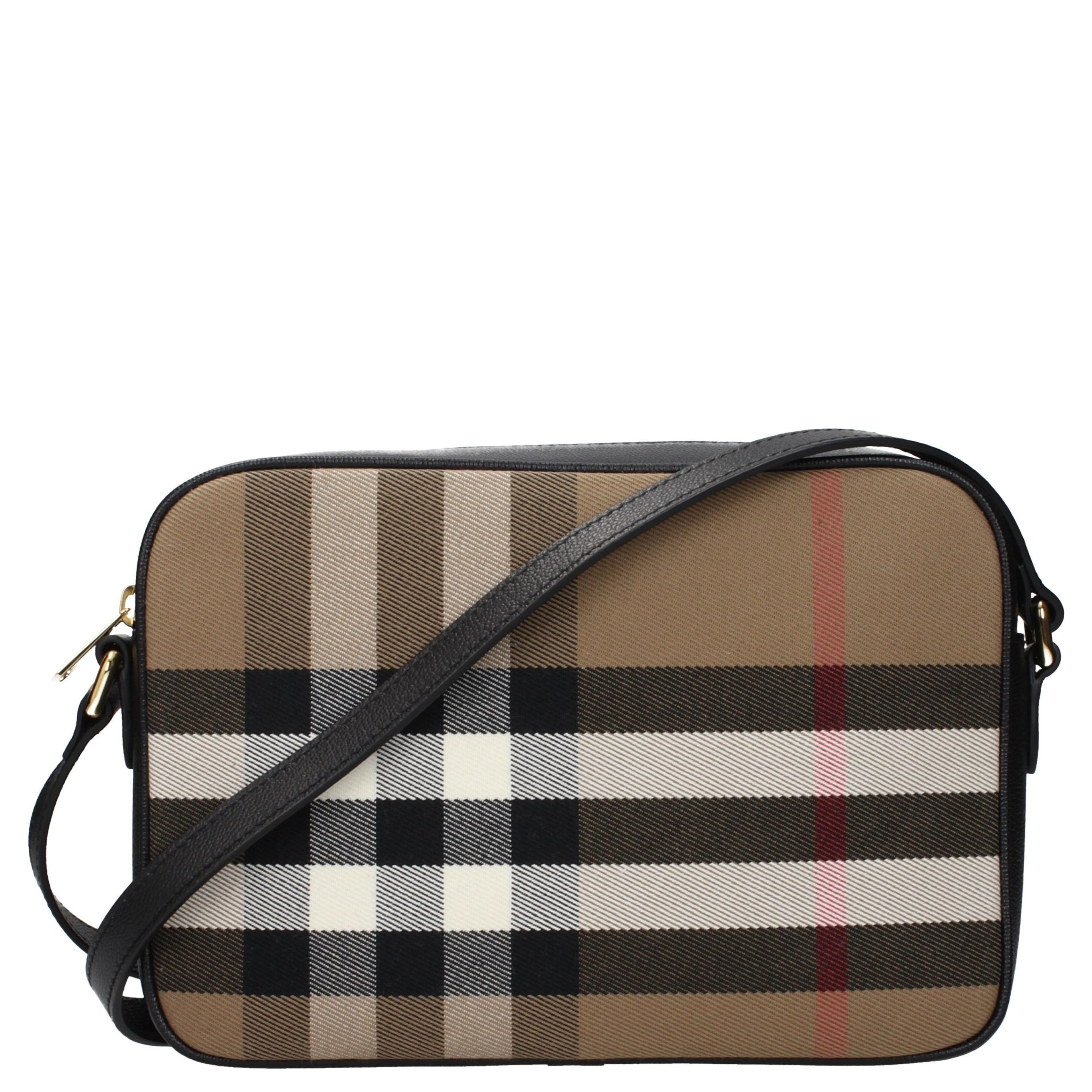 Beige Fabric Crossbody Bag