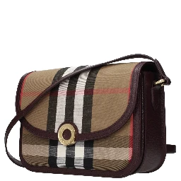 Brown Fabric Crossbody Bag