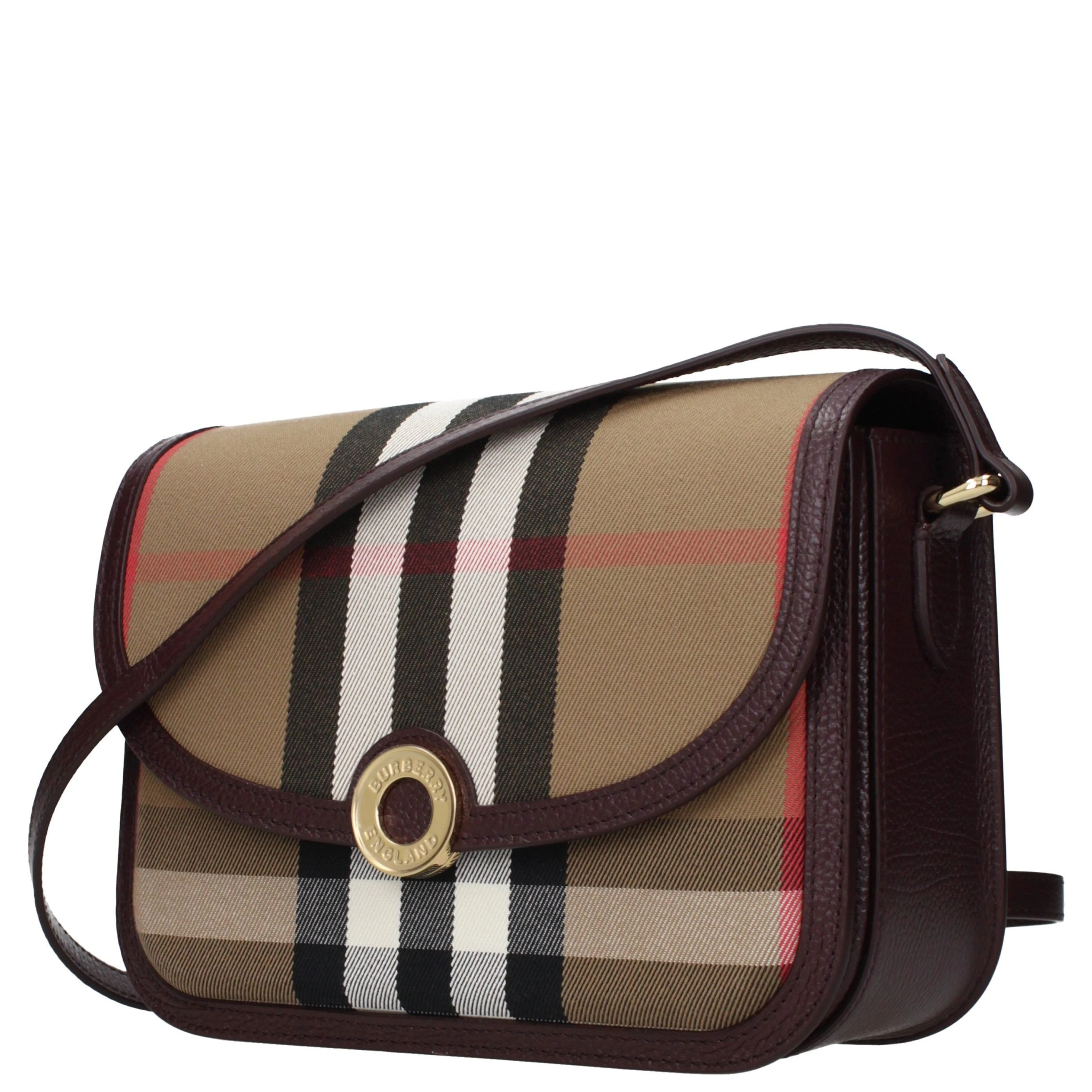 Brown Fabric Crossbody Bag